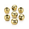 UV Plating Acrylic European Beads, Barrel, Gold, 13x12.5mm, Hole: 5mm