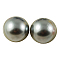 ABS Plastic Imitation Pearl Cabochons, Half Round, Gray, 10x5mm