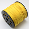Eco-Friendly Faux Suede Cord, Faux Suede Lace, Gold, 3.0x1.4mm, about 98.42 yards(90m)/roll