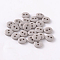 2-Hole Flat Round Resin Sewing Buttons for Costume Design, Light Grey, 15x2mm, Hole: 1mm