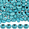 80Pcs Dyed Synthetic Turquoise European Beads, Large Hole Beads, Rondelle, Dark Gray, 14x8mm, Hole: 5.5mm