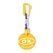 Plastic Pendant Decorations, Flat Round with Word, Yellow, 160mm, falt round: 54x3mm