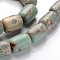 Synthetic Aqua Terra Jasper Beads Strands, Barrel, 14~15x10~11mm, Hole: 1.5mm, about 27~28pcs/strand, 15.1 inch