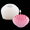 Shell Shape DIY Candle Silicone Molds, for Scented Candle Making, White, 6x10x7.3cm