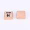 Alloy Enamel Beads, Rectangle with Twelve Constellations, Pisces, 8.5x9.5x5.5mm, Hole: 2.5mm