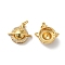 Rack Plating Brass Cubic Zirconia Pendants, with Jump Ring, Lead Free & Cadmium Free, Long-Lasting Real 18K Gold Plated, Planet Charm, Clear, 19x19x7.5mm, Hole: 3.5mm