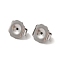 Non-Tarnish 304 Stainless Steel Friction Ear Nuts, Stainless Steel Color, 9.5x10x4.5mm, Hole: 1mm