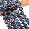 Natural Sodalite Beads Strands, Flat Round, 15~15.5x6mm, Hole: 0.8~1mm, about 26pcs/strand, 15.55~15.71 inch(39.5~39.9cm)