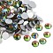 Glass Flat Back Rhinestone, Grade A, Back Plated, Faceted, AB Color, Half Round, Crystal Vitrail Medium, 6.3~6.5mm