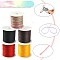 5 Rolls 5 Colors 6-Ply Round Nylon Thread, with Spool, Mixed Color, 0.4mm, about 54.7 Yards(50m)/Roll, 1 roll/color