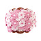 Colorful Polyester Lace Trim, Daisy Pattern, Pearl Pink, 1
