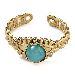 Натуральные кольца амазонитовых пальцев&nbsp;RJEW-U027-01G-04