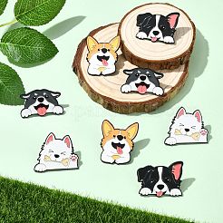 8 шт. 4 стиля эмалевых булавок для собак&nbsp;JEWB-CJ0002-97