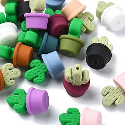 21шт 21 цвета силиконовые фокусные бусины&nbsp;SIL-CJ0002-03