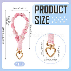 Хлопковые плетеные цветочные подвески-украшения&nbsp;AJEW-TAC0030-032G-07