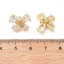 Латунные микропаве прозрачные подвески с фианитом&nbsp;KK-A259-25A-G