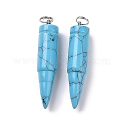 Синтетические бирюзовые остроконечные подвески&nbsp;G-D850-13