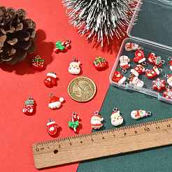 24шт 12 стиля рождественские подвески из непрозрачной смолы&nbsp;RESI-FS0002-41