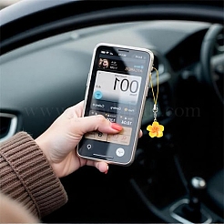 12 шт. 6-цветные ремешки для мобильного телефона из цветочной смолы&nbsp;HJEW-YW00319