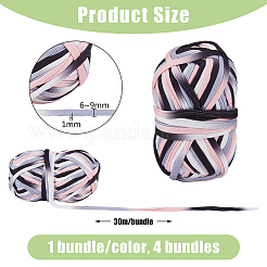 4 пачка 4-х цветных полиэфирных шнуров с градиентом цвета&nbsp;OCOR-DC0001-07