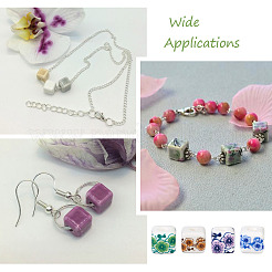 72 шт. 4-цветные нити фарфоровых керамических бусин ручной работы&nbsp;PORC-FW0001-01