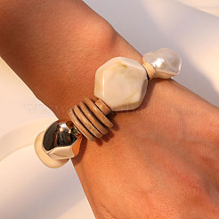 Пластиковые браслеты из жемчуга и ccb пластика&nbsp;WG1DA6D-01