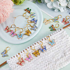 Подвеска-бабочка из сплава эмали&nbsp;HJEW-SC00042