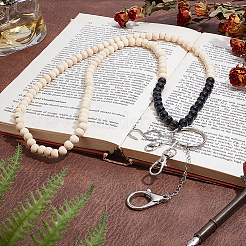 Бусины из дерева и цветка амазонита для платья-молнии HJEW-PH01973