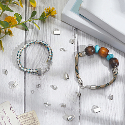 80 шт. 8 стиля тибетского стиля сплава наконечник шнура&nbsp;FIND-SC0020-98D