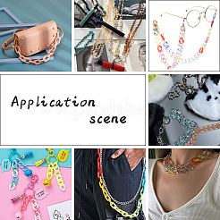 100 шт. 5 стильных прозрачных акриловых соединительных кольца&nbsp;PACR-PH0001-03