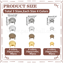 240 шт. 12 стиля латунных шпилек заклепок FIND-WR0011-58