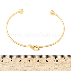 Ионное покрытие (ip) 304 нержавеющая сталь браслеты манжеты узел для женщин&nbsp;LS-BJEW-M233-04G