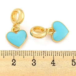 Покрытие стойки сплав эмаль сердце европейские подвески с подвесками&nbsp;FIND-B034-21G-05