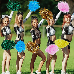 12 шт. 6 стиля пластиковые помпоны для черлидинга цветы для рук для черлидинга&nbsp;AJEW-CN0002-99