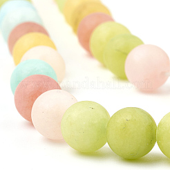 Окрашенные природные белый нефрит бисер пряди&nbsp;LS-G-T106-312