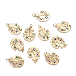 Латунные микро красочные подвески из фианита&nbsp;ZIRC-F120-089G