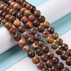 Натуральная кожа леопарда из яшмы&nbsp;LS-G-S182-8mm