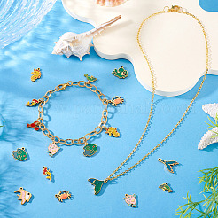 12 шт. 12 стиля эмалевых подвесок из нержавеющей стали 304&nbsp;STAS-TA0001-43