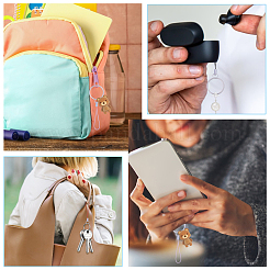 96 шт. 8-цветные кольца для мобильного телефона из сплава и нейлона&nbsp;AJEW-GL0002-81