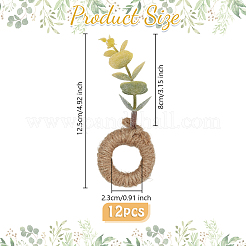 12шт. пластиковые искусственные кольца для салфеток&nbsp;AJEW-OC00036