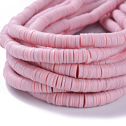 Плоские круглые бусины из глины ручной работы полимерные&nbsp;CLAY-R067-6.0mm-26