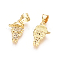 Латунные микро проложить кубического циркония подвески&nbsp;ZIRC-G161-06G