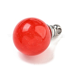 Подвески для флаконов духов из натурального окрашенного белого нефрита&nbsp;G-K338-22P-12