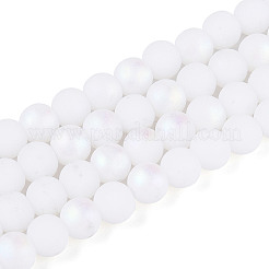 Нити из матовых непрозрачных стеклянных бусин&nbsp;GLAA-T032-P6mm-MBB02