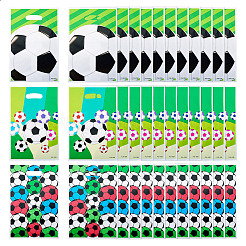 30 шт. 3 прямоугольных пластиковых подарочных пакета с принтом футбольного мяча и ручками-дырками&nbsp;ABAG-TA0001-82