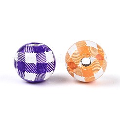 Бусины из дерева с рисунком «Скима» с пасхальным принтом&nbsp;WOOD-T033-04M