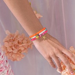 Комплекты эластичных браслетов с подвесками&nbsp;BJEW-SZ0001-001