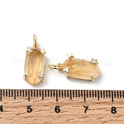 Подвески из ограненного натурального цитрина&nbsp;KK-Z137-14G-02