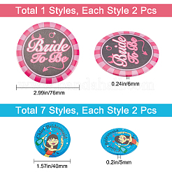 16 шт. набор из 16-х стильных жестяных значков&nbsp;JEWB-GF0001-17