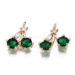 Латунные микропаве прозрачные кубические циркониевые подвески&nbsp;KK-S359-103-A02-RS